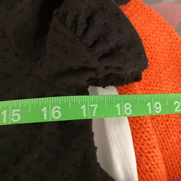 Sugar Lips Dress Womens Sz S Black Roam Around Swiss‎ Dot Tiered A Line Pockets - Picture 6 of 12